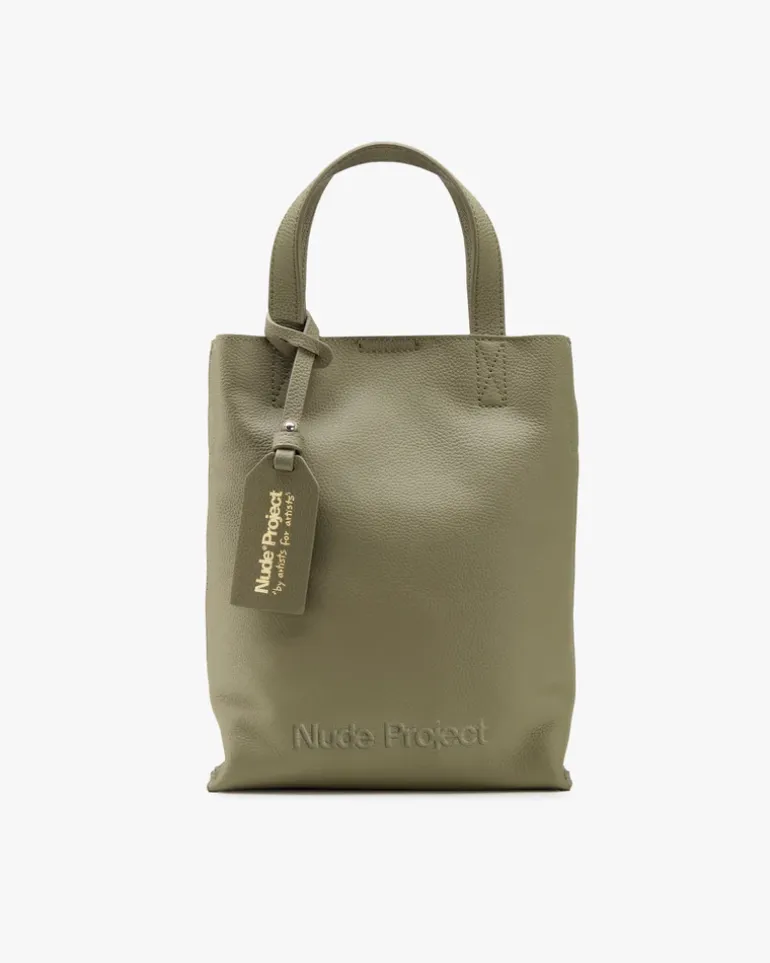 Minimal Leather Bag Olive