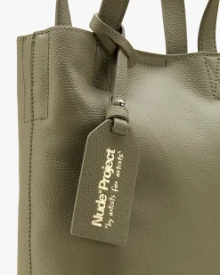 Minimal Leather Bag Olive