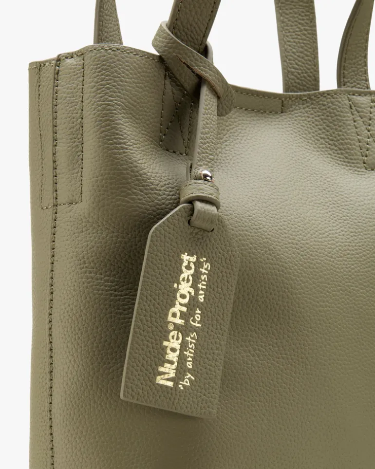 Minimal Leather Bag Olive