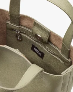 Minimal Leather Bag Olive