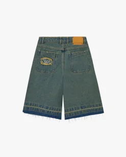 Pantalón Corto Baggy Indigo Old Denim