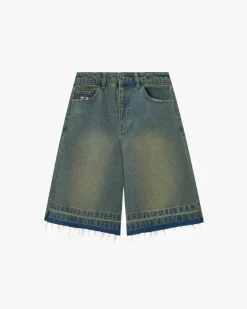 Pantalón Corto Baggy Indigo Old Denim