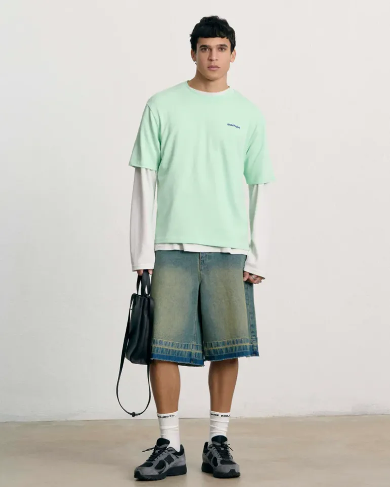 Pantalón Corto Baggy Indigo Old Denim