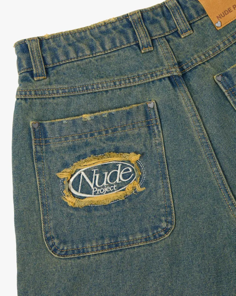 Pantalón Corto Baggy Indigo Old Denim