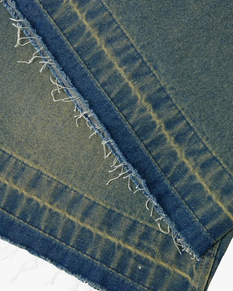 Pantalón Corto Baggy Indigo Old Denim