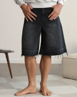 Pantalón Corto Baggy Negro Old Denim