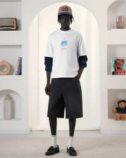 Pantalón Corto Basic Denim Negro