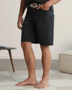 Pantalón Corto Basic Denim Negro