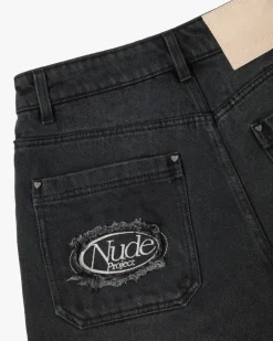 Pantalón Corto Basic Denim Negro
