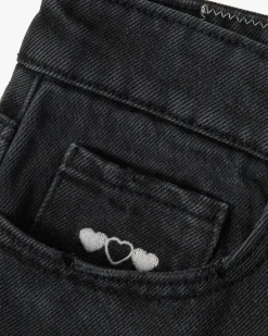 Pantalón Corto Basic Denim Negro