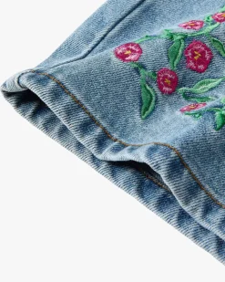 Pantalón Corto Denim Flowers