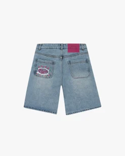 Pantalón Corto Denim Flowers