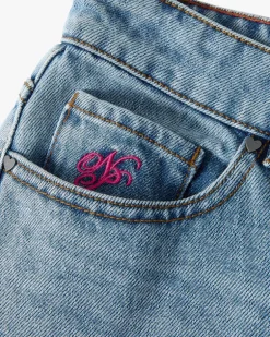 Pantalón Corto Denim Flowers