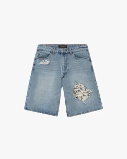 Pantalón Corto Denim Lace