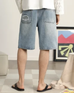 Pantalón Corto Denim Lace