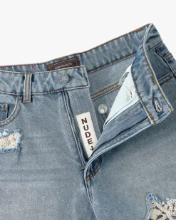 Pantalón Corto Denim Lace