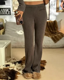Pantalón Knit Marrón First Class