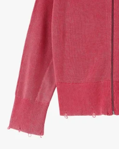 Perfect Cropped Zip-Up Hoodie Raspberry