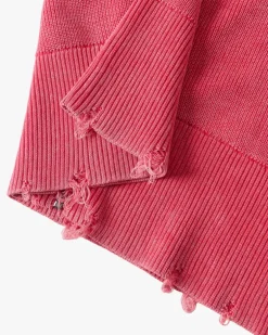 Perfect Cropped Zip-Up Hoodie Raspberry