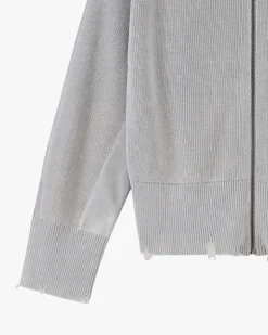 Perfect Cropped Zip-Up Hoodie Grey