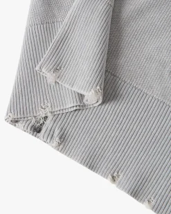 Perfect Cropped Zip-Up Hoodie Grey