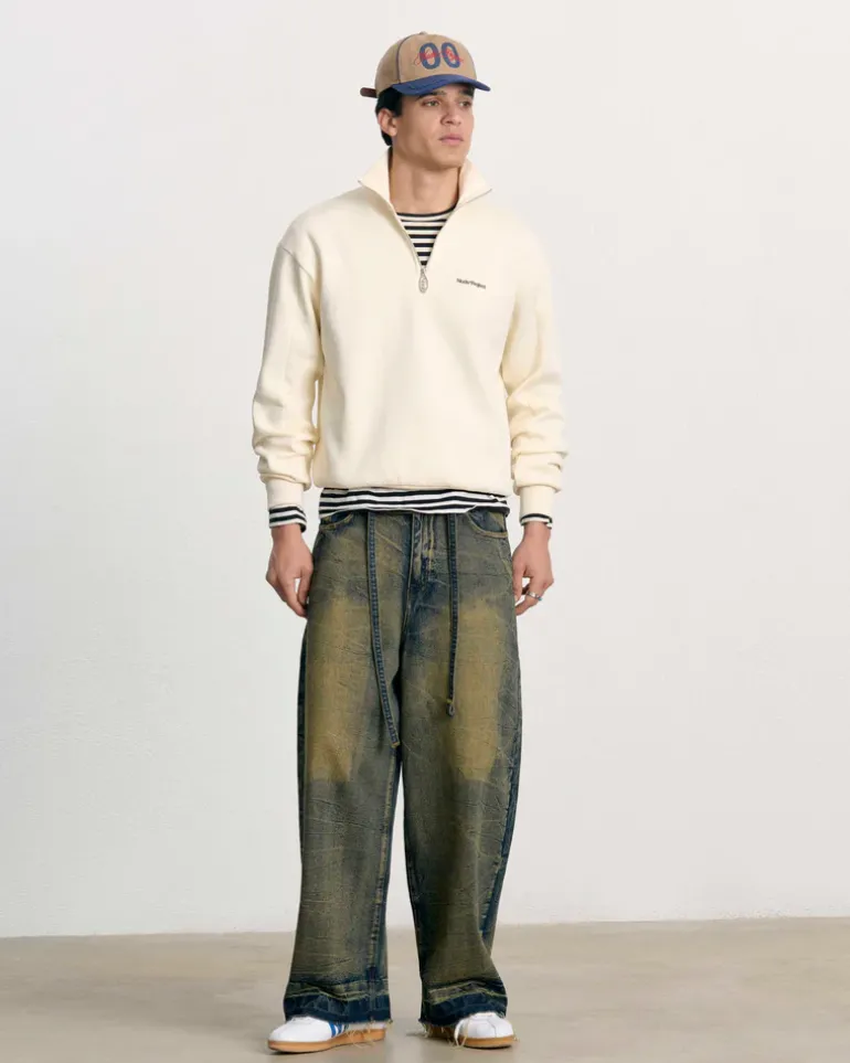 Quarter Zip Origins Blanco Crema
