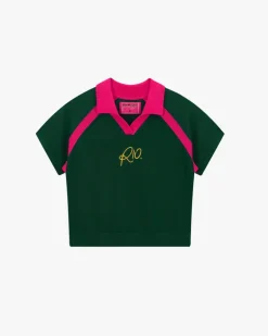R10 Knit Polo Forest Green