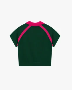 R10 Knit Polo Forest Green