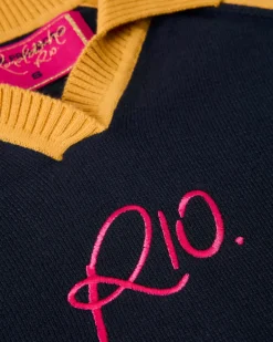 R10 Knit Polo Navy