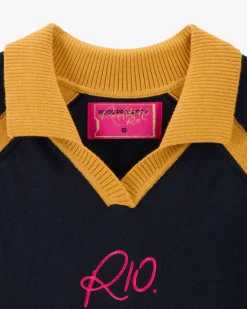 R10 Knit Polo Navy