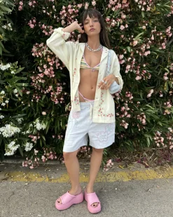 Rose Linen Shorts