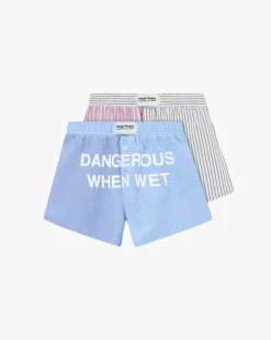 Sleek Stripes Boxers Pwk/Dww 2Xpack