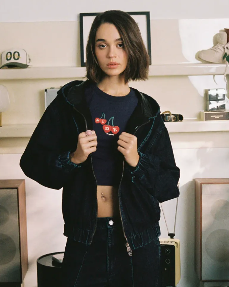 Soft Velvet Denim Jacket