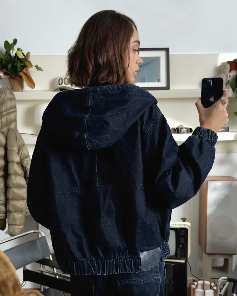 Soft Velvet Denim Jacket
