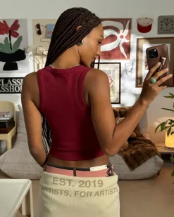 Sophisticated Pleasure Tank Top Burgundy