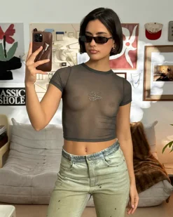 Strass Top Ash