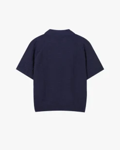 Structure Knit Polo Navy