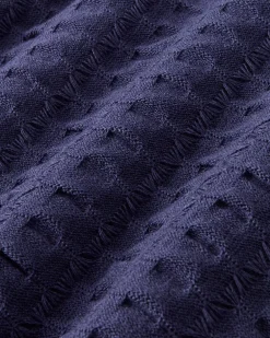 Structure Knit Polo Navy