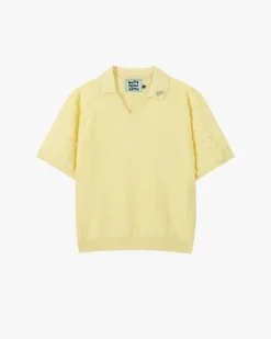 Structure Knit Polo Yellow