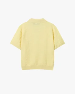 Structure Knit Polo Yellow