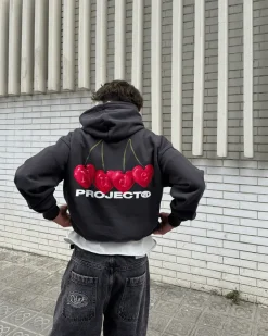 Sudadera Cherry Gris Oscuro
