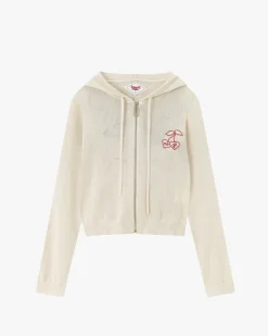 Sudadera Con Capucha Papaya Blanco Crema