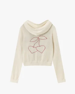 Sudadera Con Capucha Papaya Blanco Crema