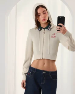 Sudadera Con Capucha Papaya Blanco Crema
