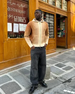 Sudadera Con Cremallera Gradient Marrón