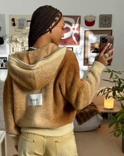 Sudadera Con Cremallera Gradient Marrón