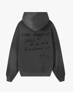 Sudadera con Cremallera Global Soon Waffle Gris Oscuro