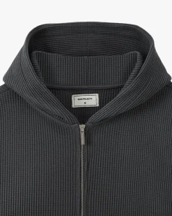 Sudadera con Cremallera Global Soon Waffle Gris Oscuro