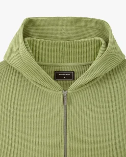 Sudadera con Cremallera Global Soon Waffle Verde