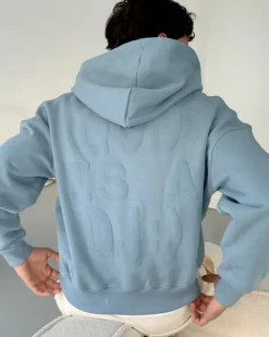 Sudadera Con Cremallera God is a DJ Azul